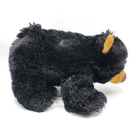 Kika Black Bear Plush Stuffed Animal Toy 15" Brown Yellow Ears Zoo National Park - Picture 5 of 10